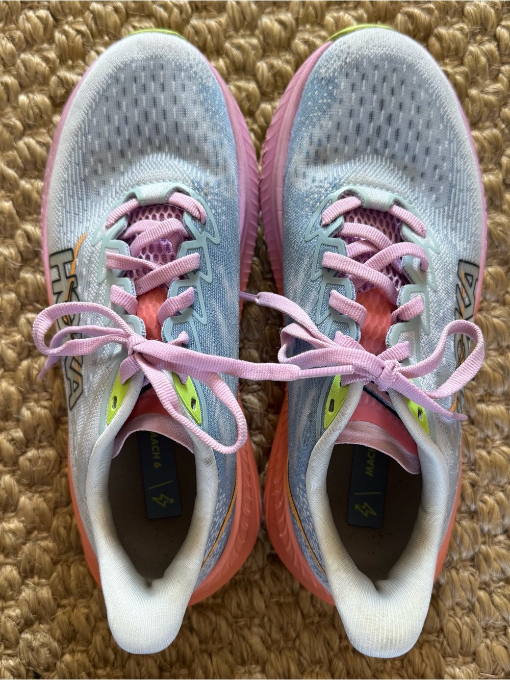 Women’s Hoka Sneakers Mach 6 1147810JSK Pink Blue Green Orange